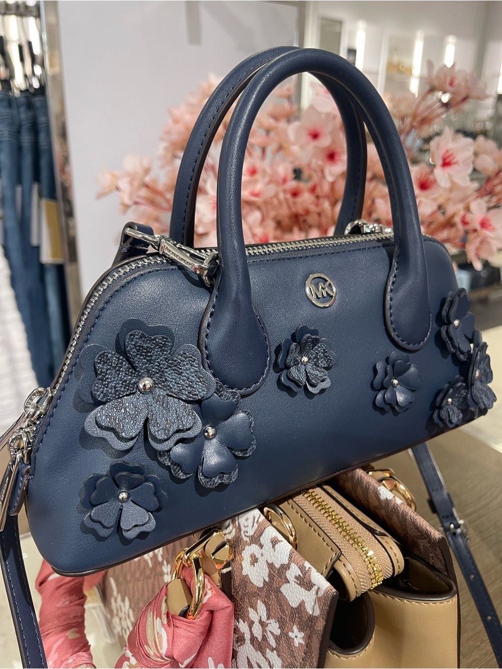 Michael Kors Petra Small Floral Embellished Crossbody Bag
Navy
NWT - Picture 10 of 16